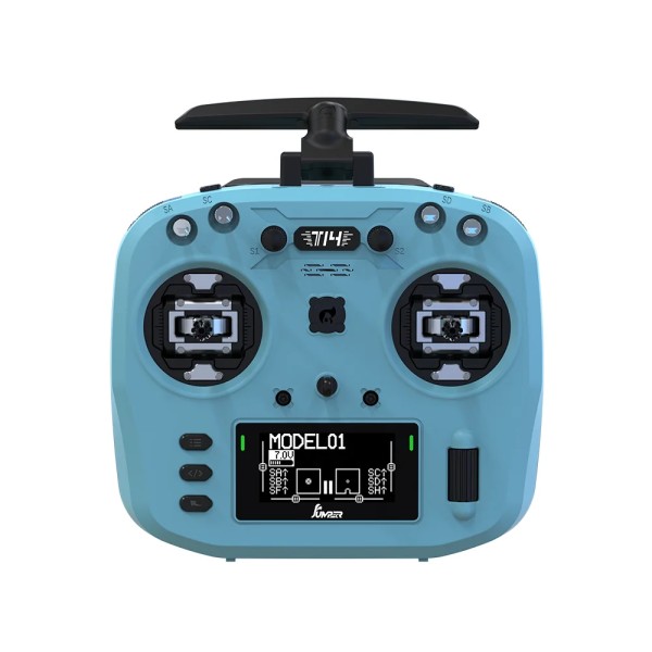 Ponticello T14 2.4GHz/915MHz 1W ELRS sensore sala VS-M gimbali schermo 2.42 "OLED Controller Radio EdgeTX per RC Racer Drone
